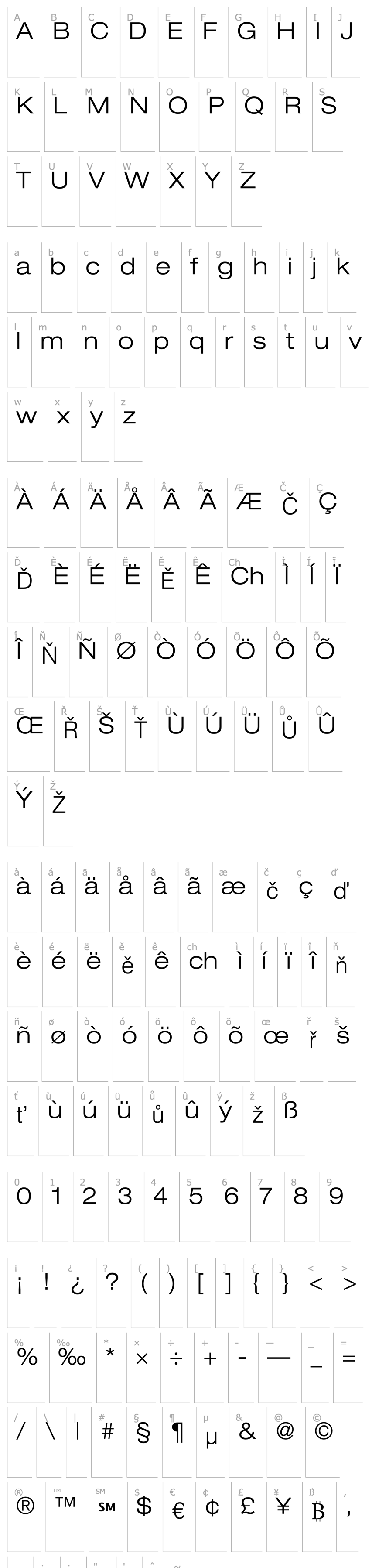 Přehled Helvetica43-ExtendedLight