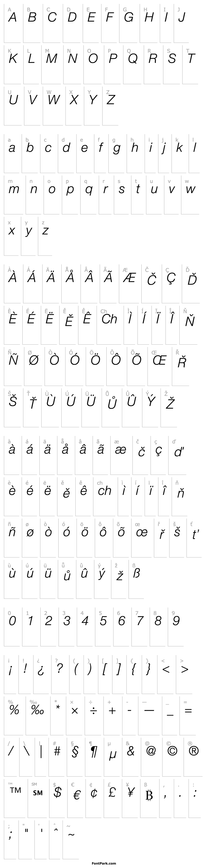 Overview Helvetica46-Light Italic