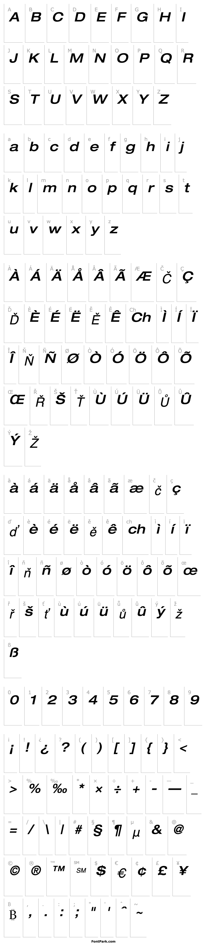 Overview Helvetica63-ExtendedMedium Oblique