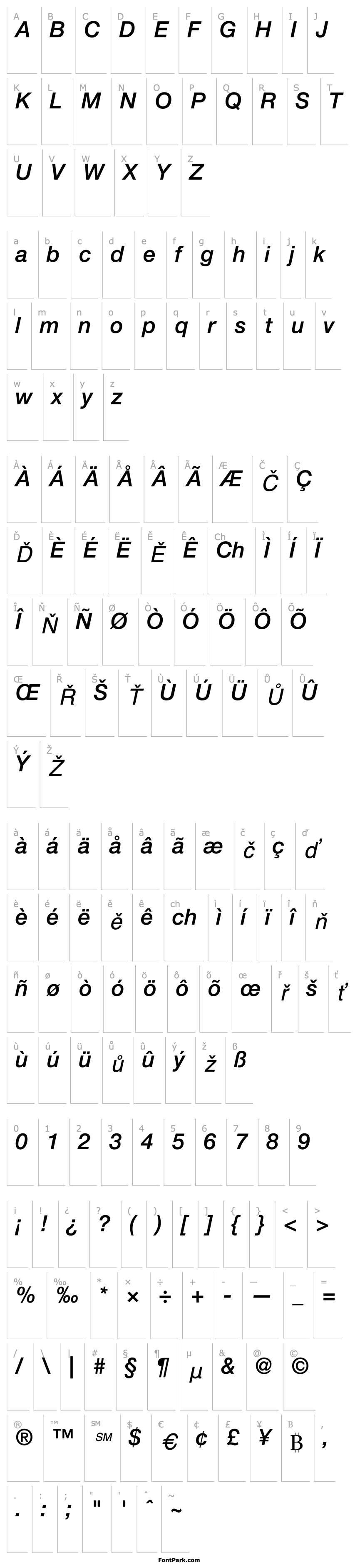 Overview Helvetica66-Medium Italic