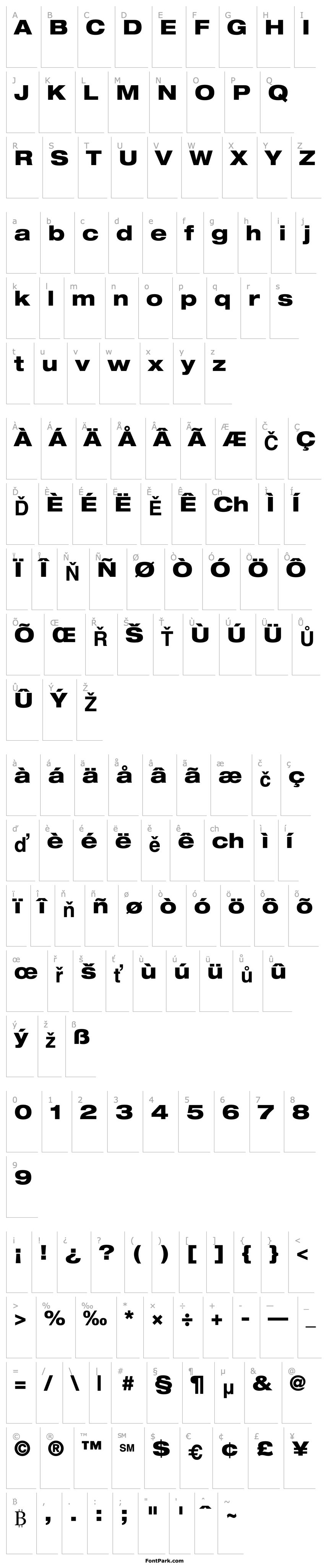 Overview Helvetica83-ExtendedHeavy