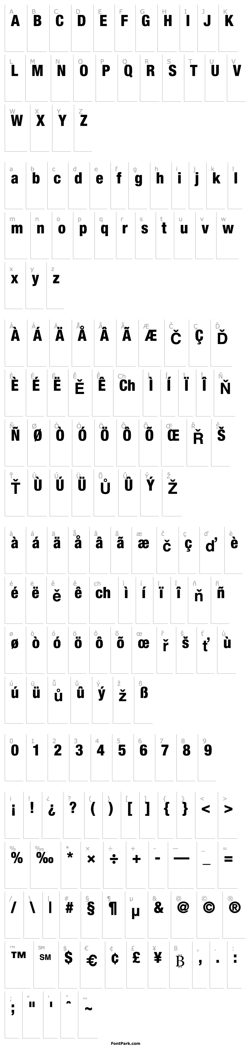 Overview Helvetica87-CondensedHeavy