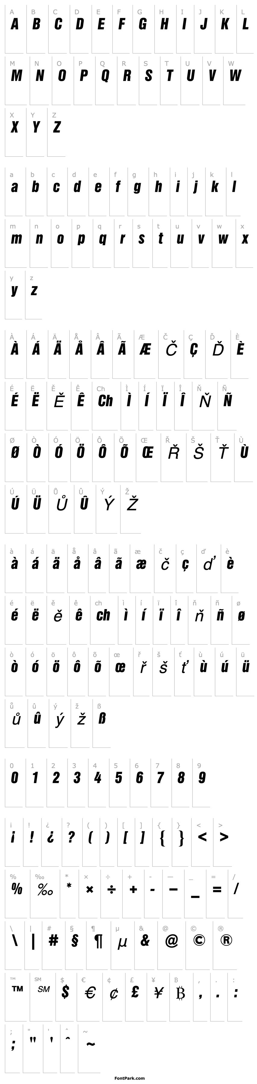 Overview HelveticaInseratBQ-Italic