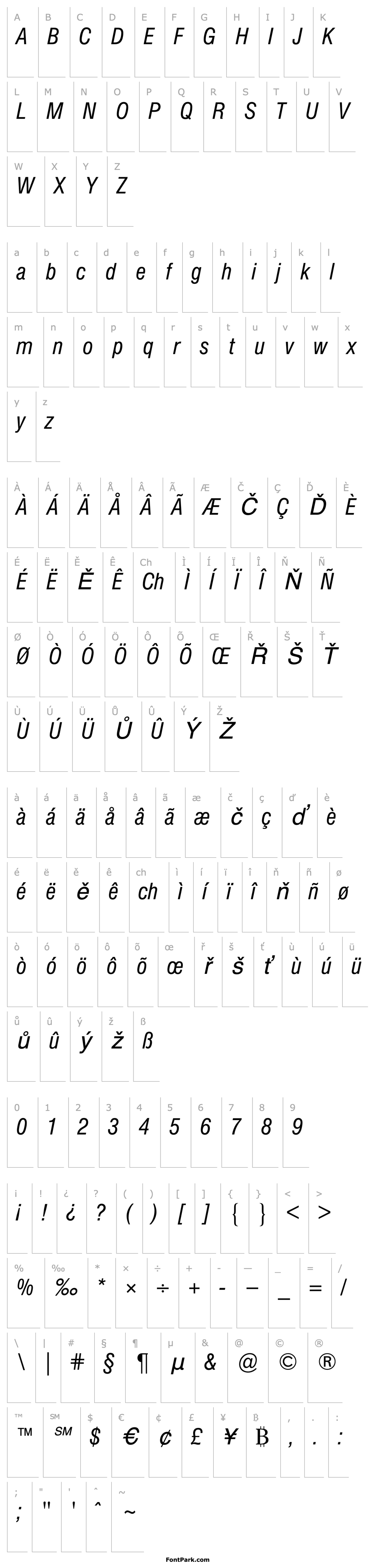 Overview HelveticaTwoBQ-Italic