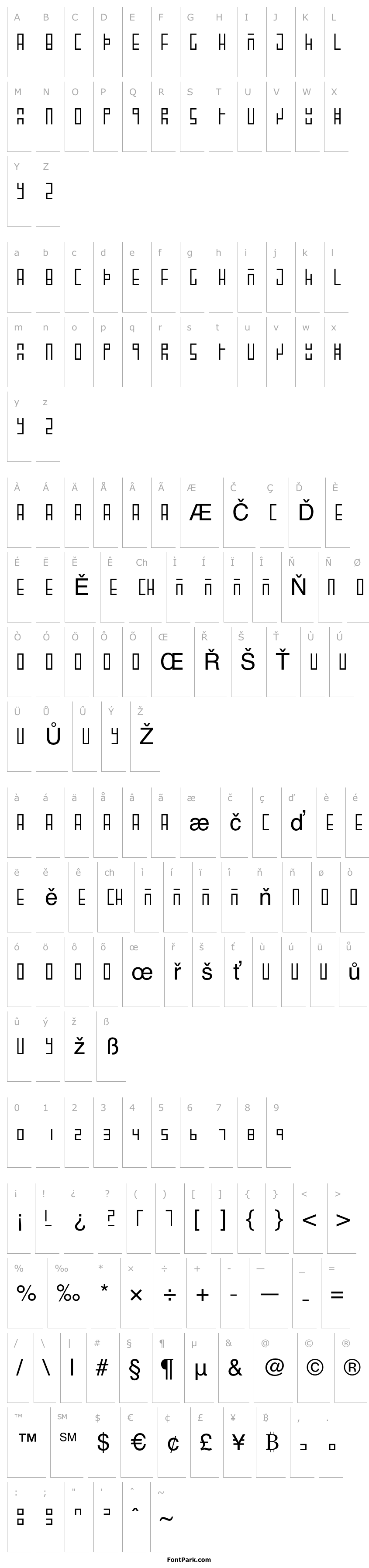 Přehled Henrys Font 1