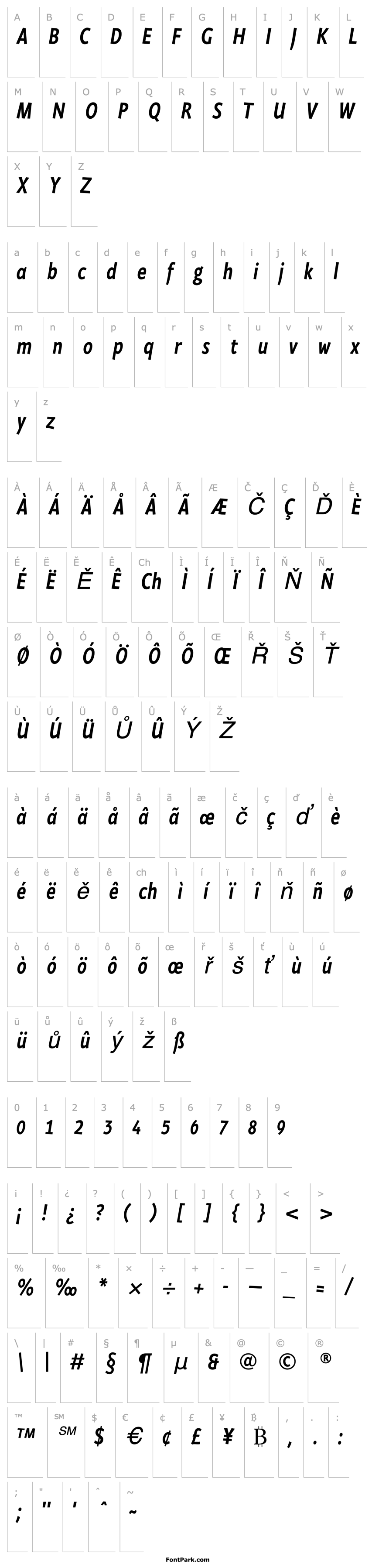 Overview HerbertEF-RegularItalic