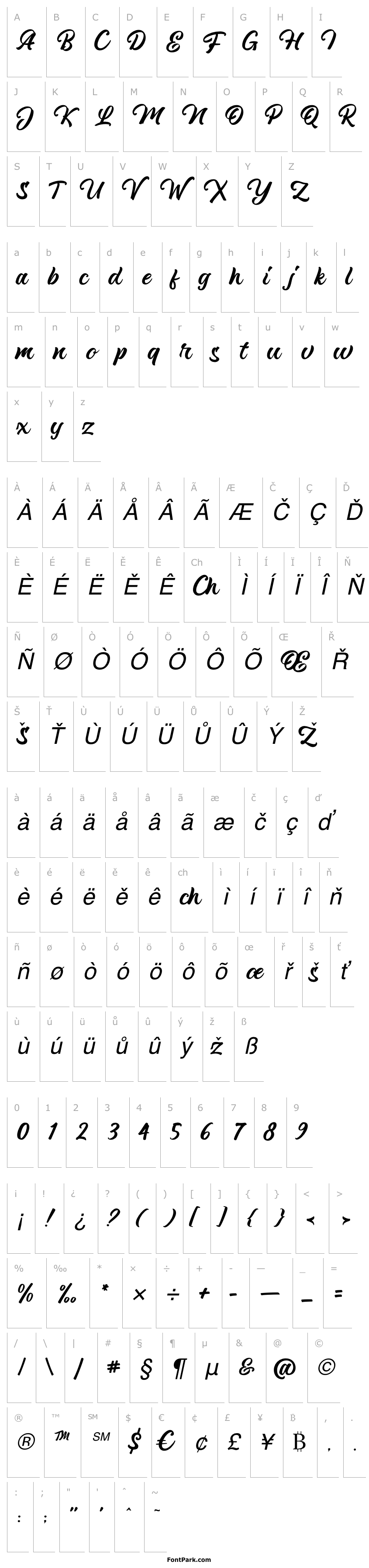 Přehled Hericake Free Font Regular