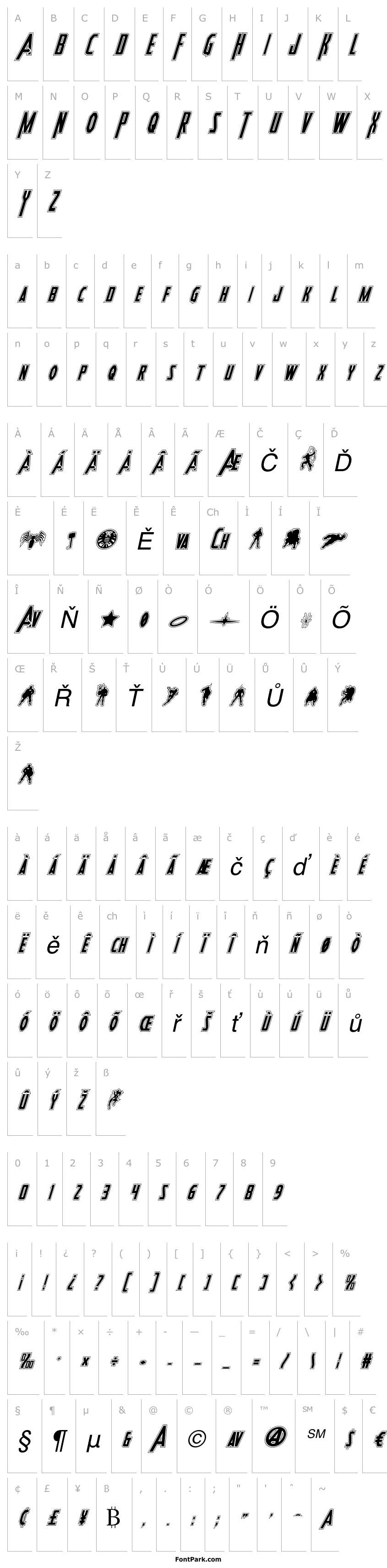 Přehled Heroes Assemble Academy Italic