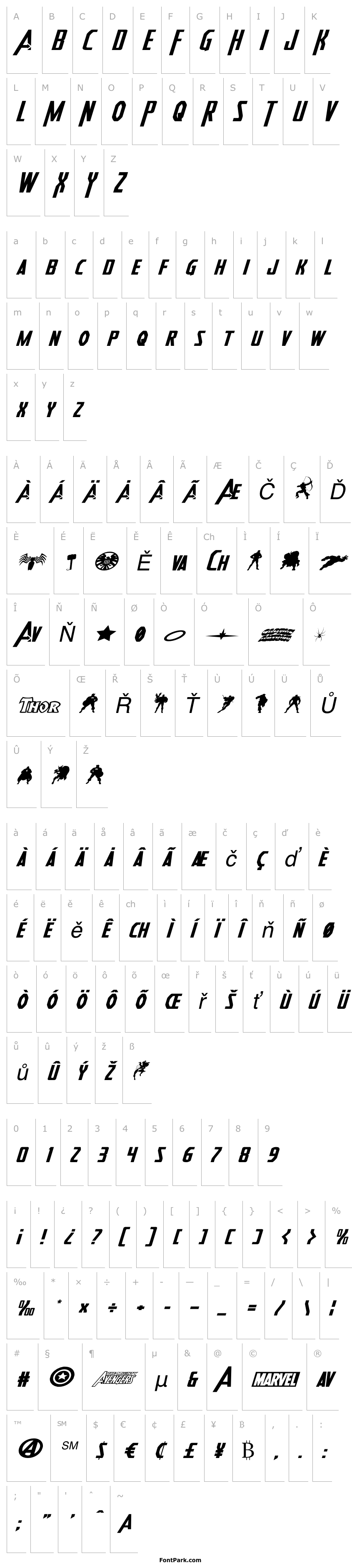 Přehled Heroes Assemble Expanded Italic