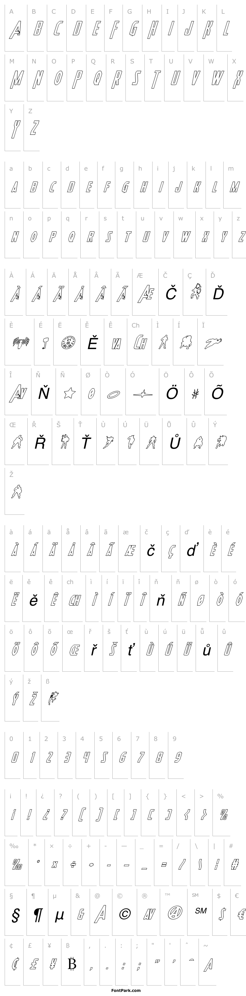 Overview Heroes Assemble Outline Italic