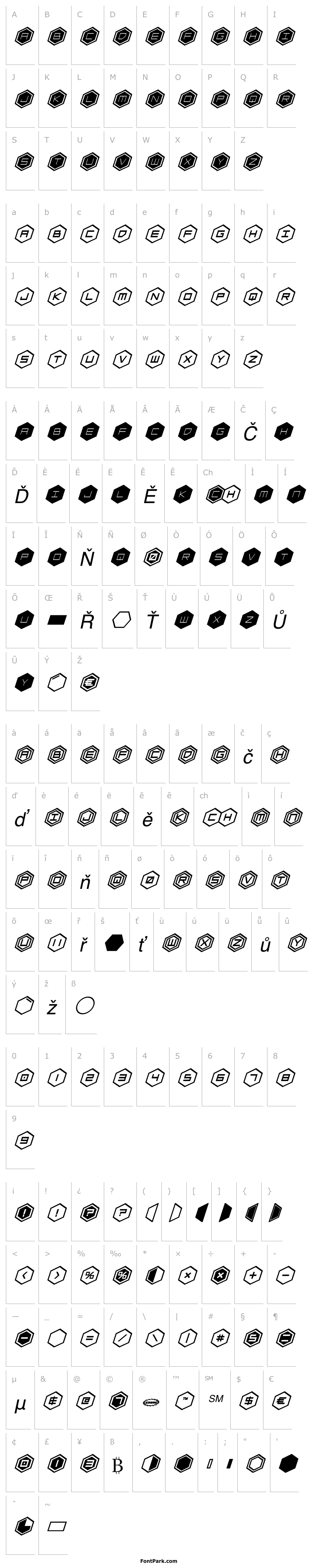 Overview HEX:gon Bold Italic