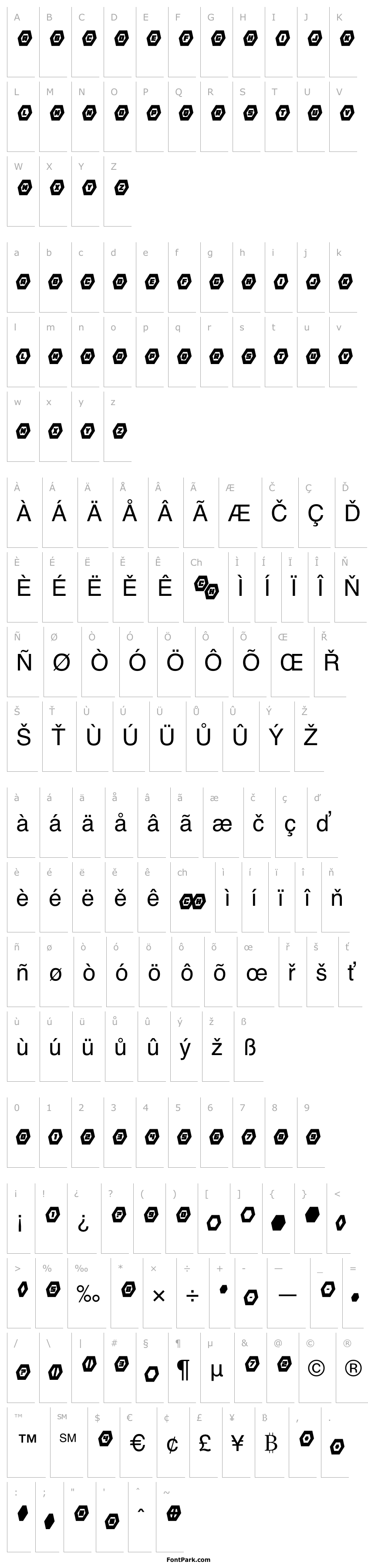Přehled HeXkEy Condensed Italic