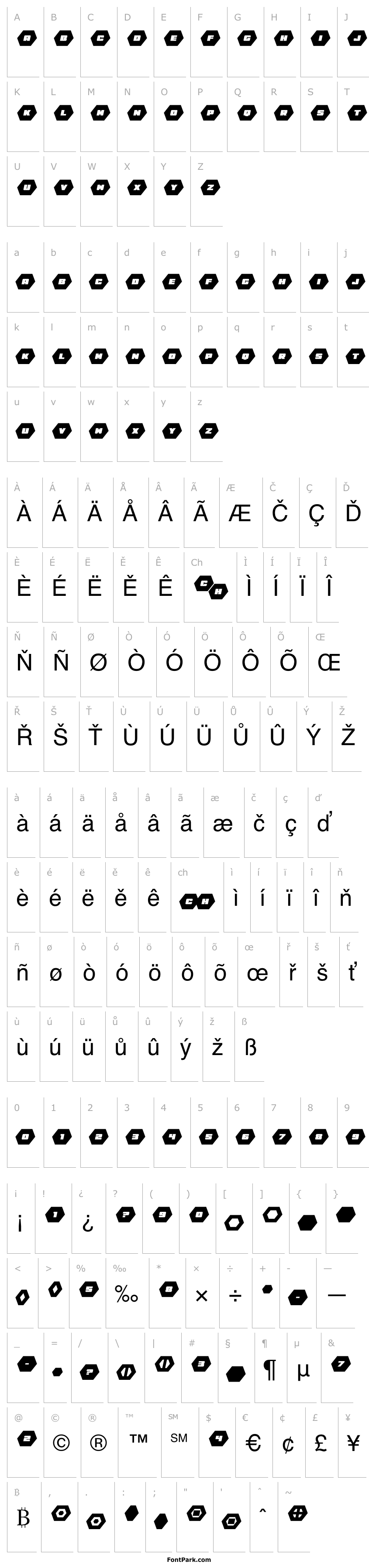 Přehled HeXkEy Solid Expanded Italic