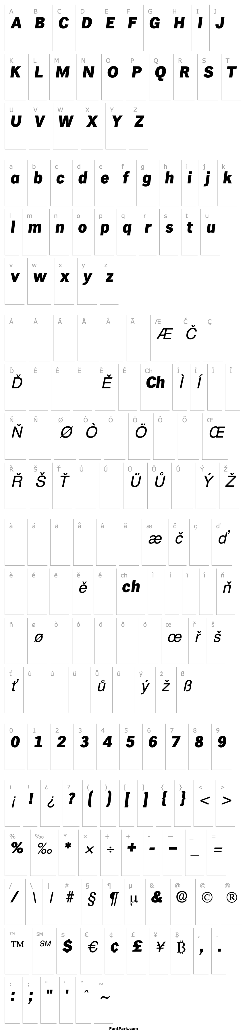 Overview HieroDisplaySSK Italic