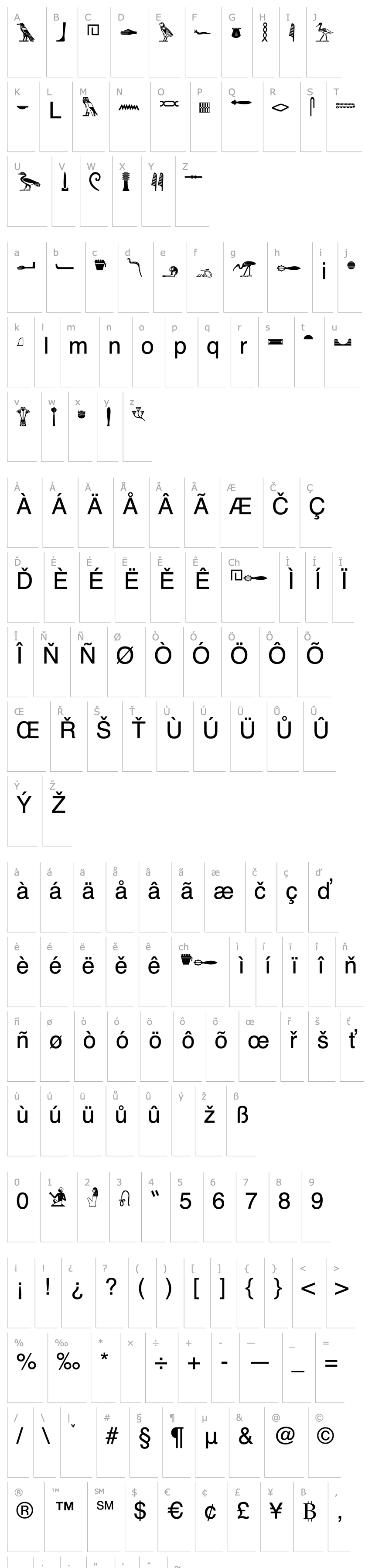 Overview Hieroglyphics Regular