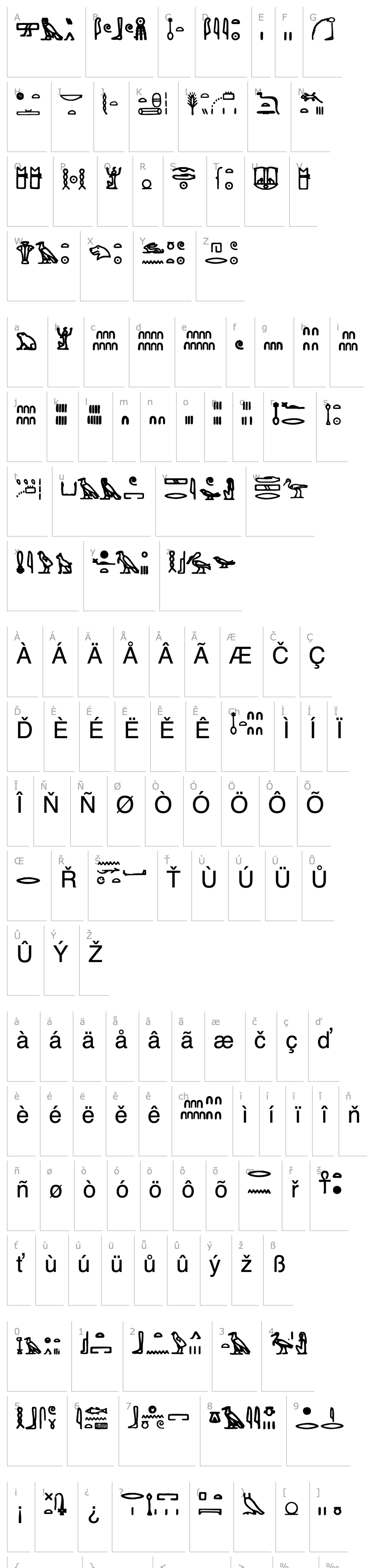 Overview HieroglyphRegular