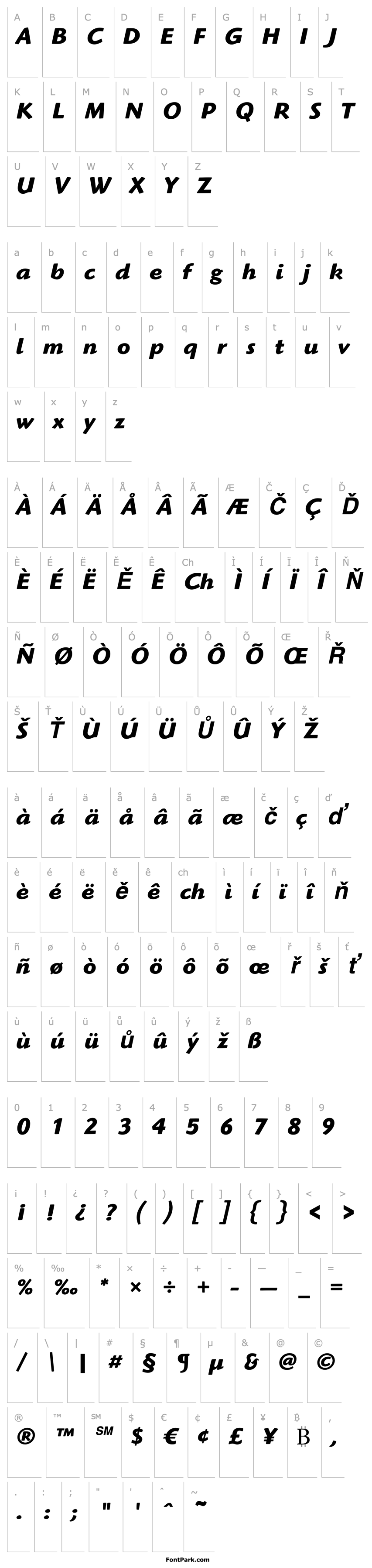 Overview Highlander ITC Bold Italic