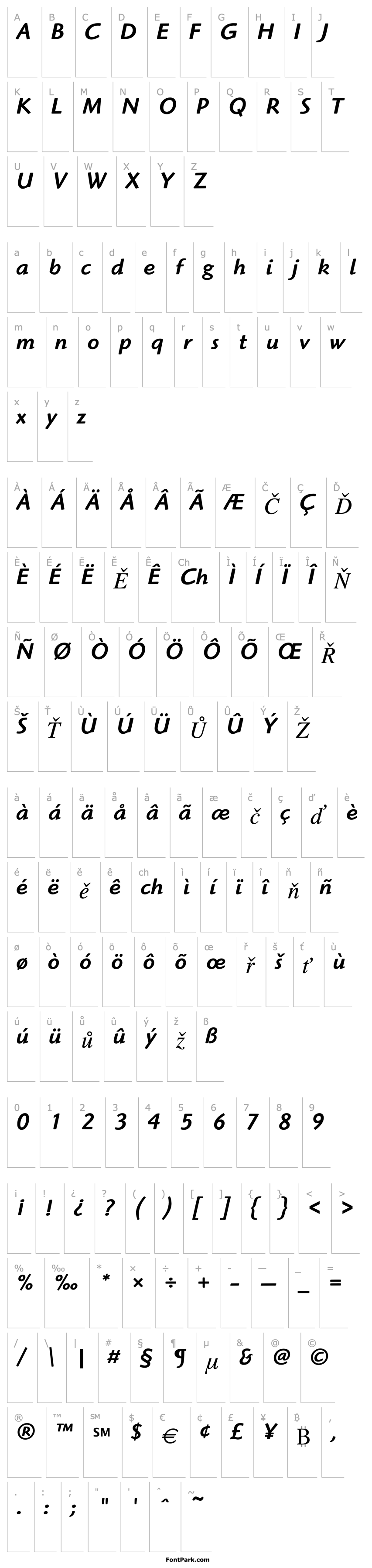 Overview HighlanderITC-MediumItalic