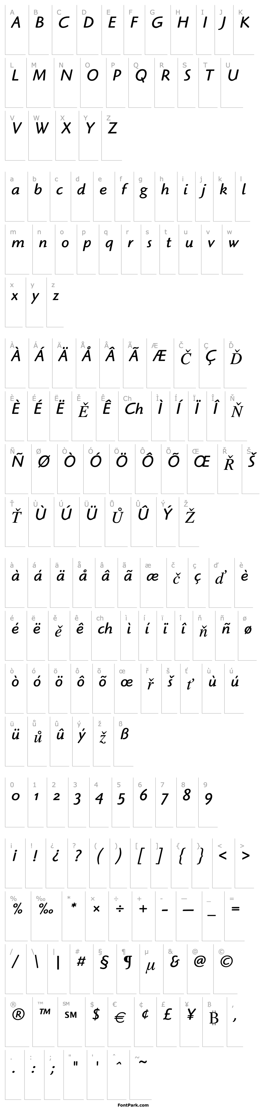 Přehled HighlanderITCOS-BookItalic