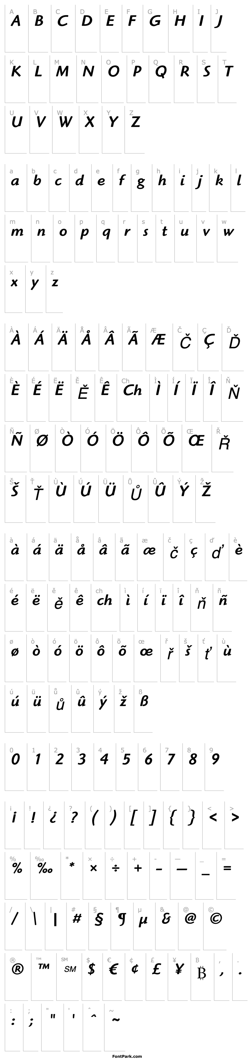 Overview HighlanderITCStd-MediumItalic