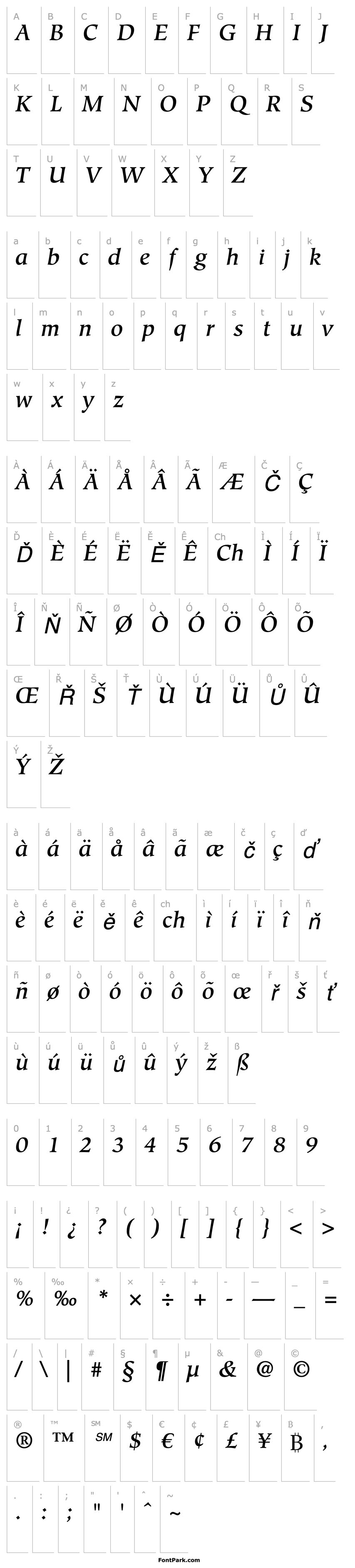 Overview HiroshigeStd-MediumItalic