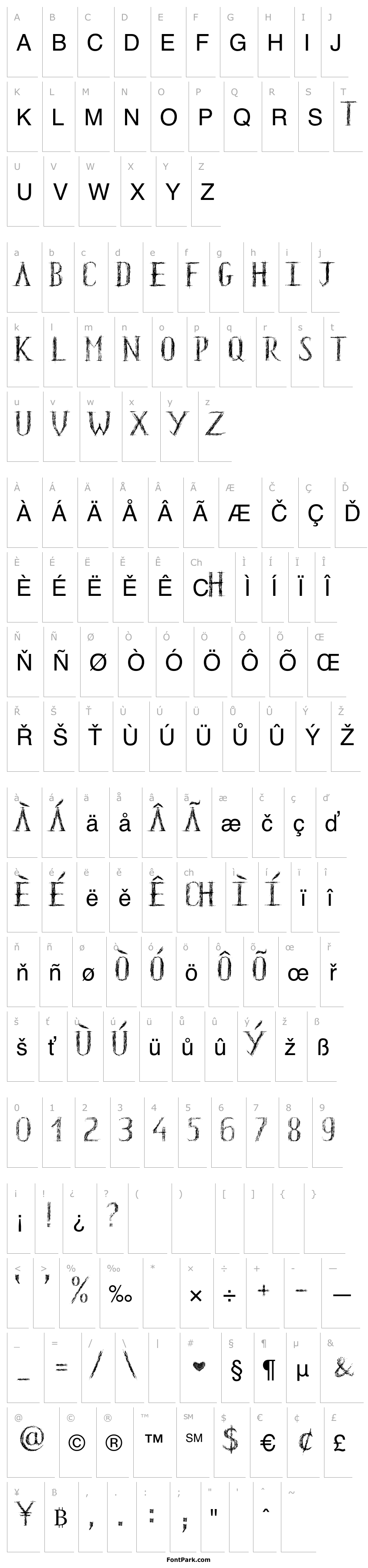 Přehled HKH Old Glyphs short