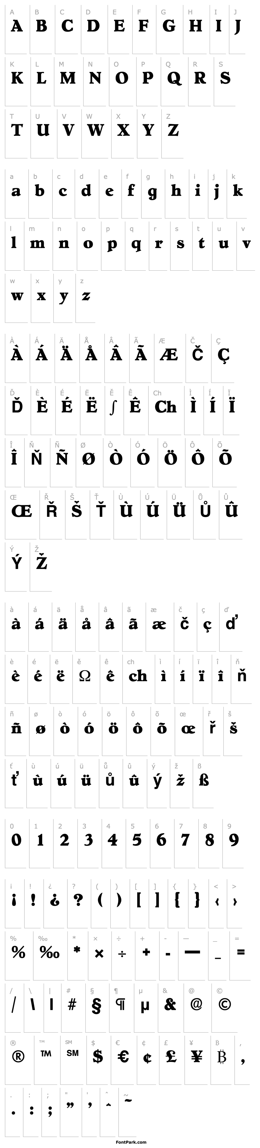 Přehled Hoboken-Serial-ExtraBold-Regular