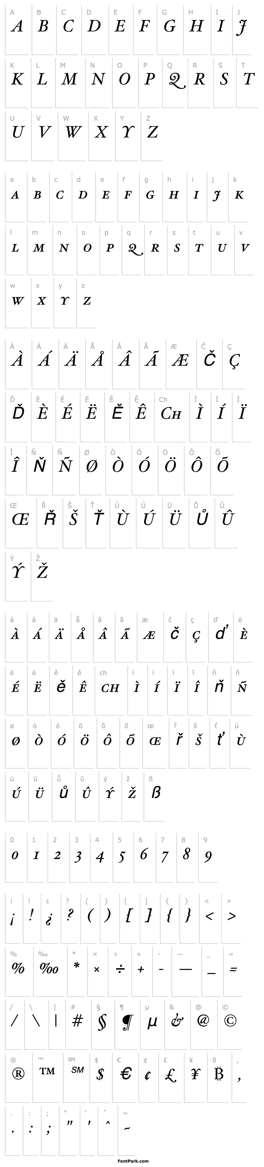 Overview HoeflerText-Italic-SmallCaps