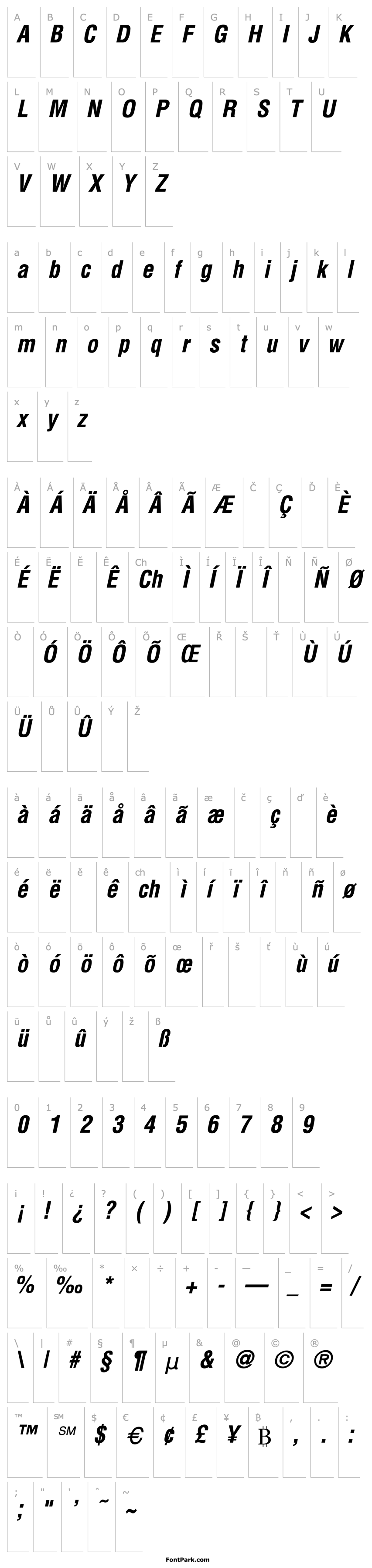 Overview Holland Conden Bold Italic 