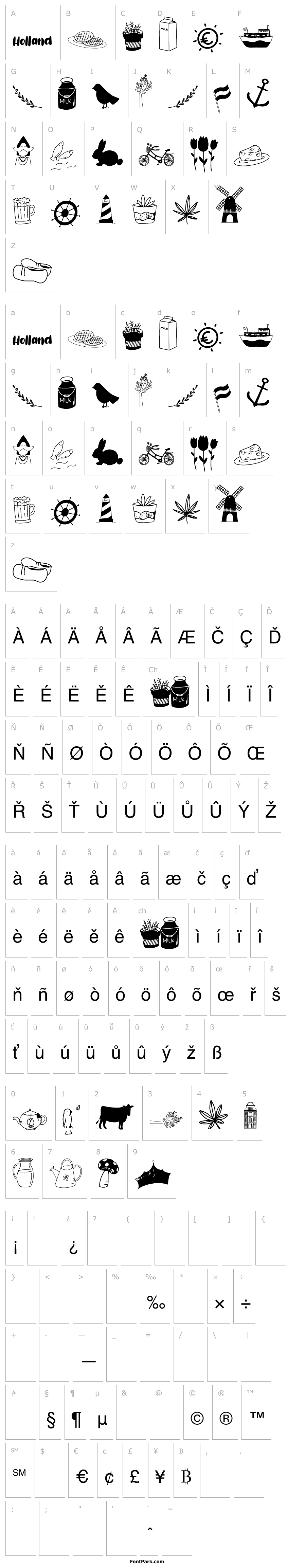 Overview Holland Dingbats