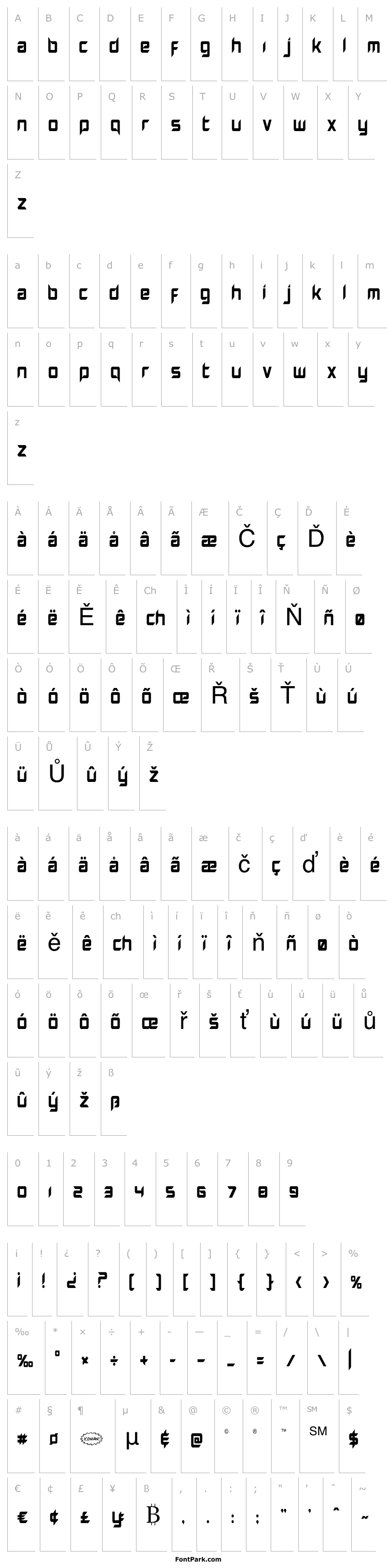 Hollow Point Condensed Font | FontPark.com