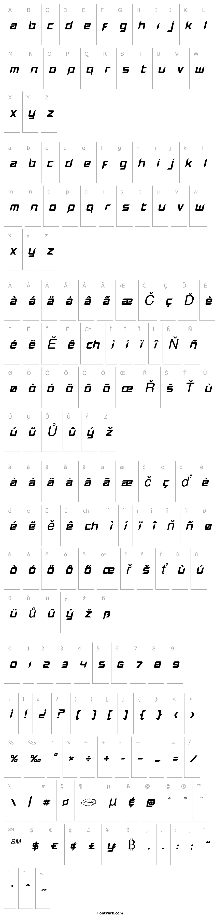 Overview Hollow Point Italic