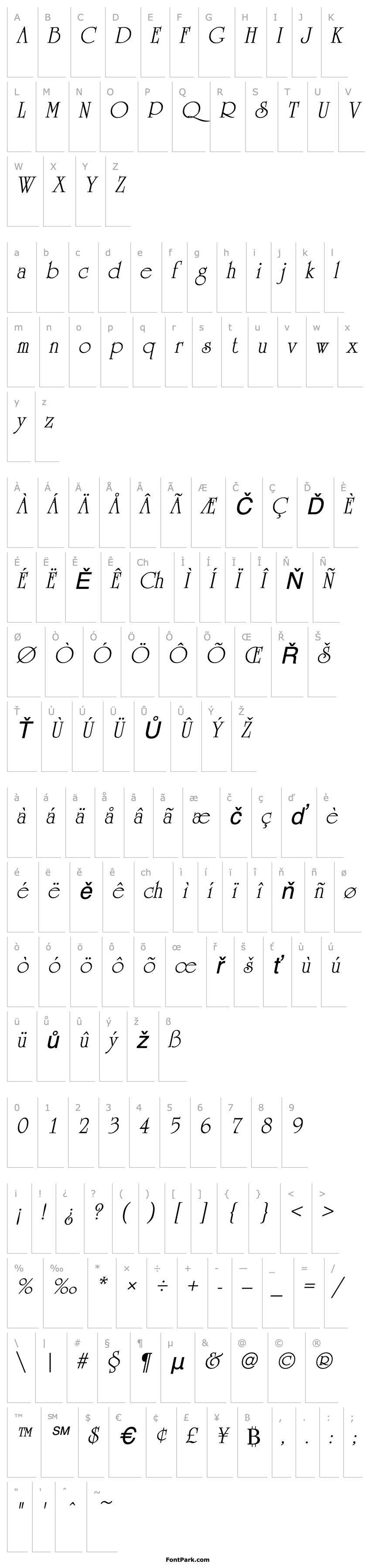 Overview Honeymoon Italic