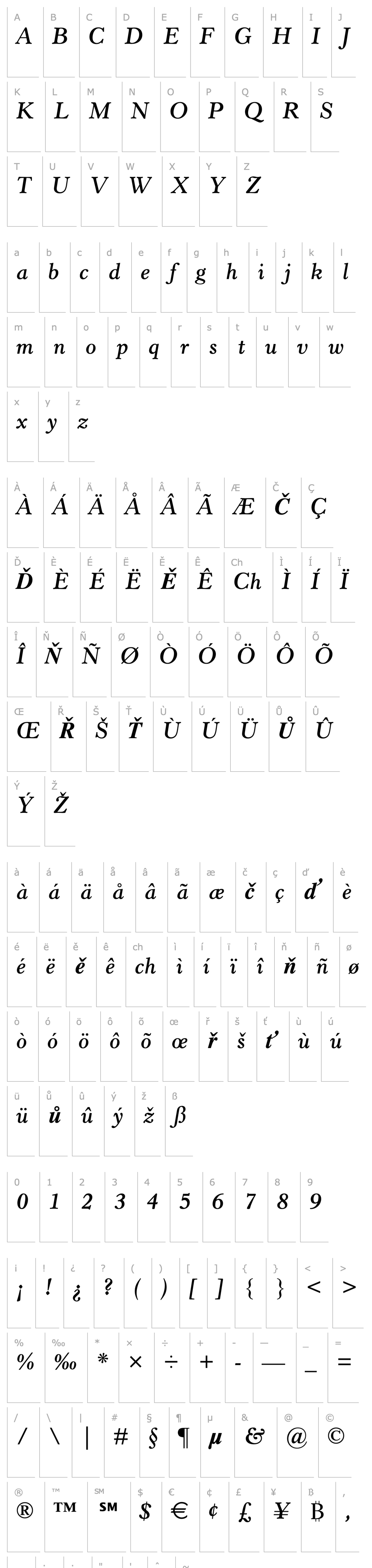 Overview Horley Old Style MT SemiBold Italic