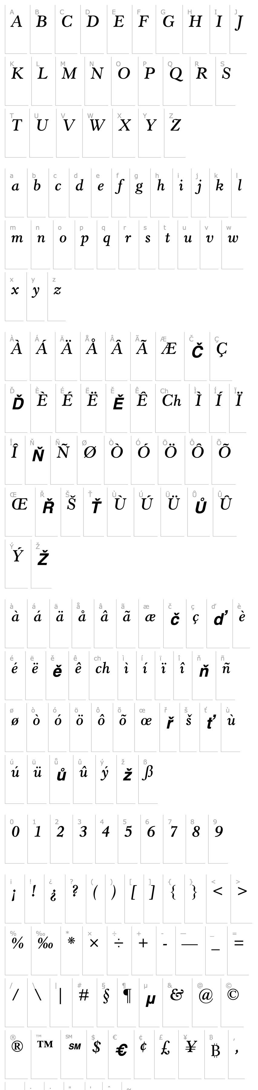 Overview HorleyOldStyleMT-SemiBold Italic