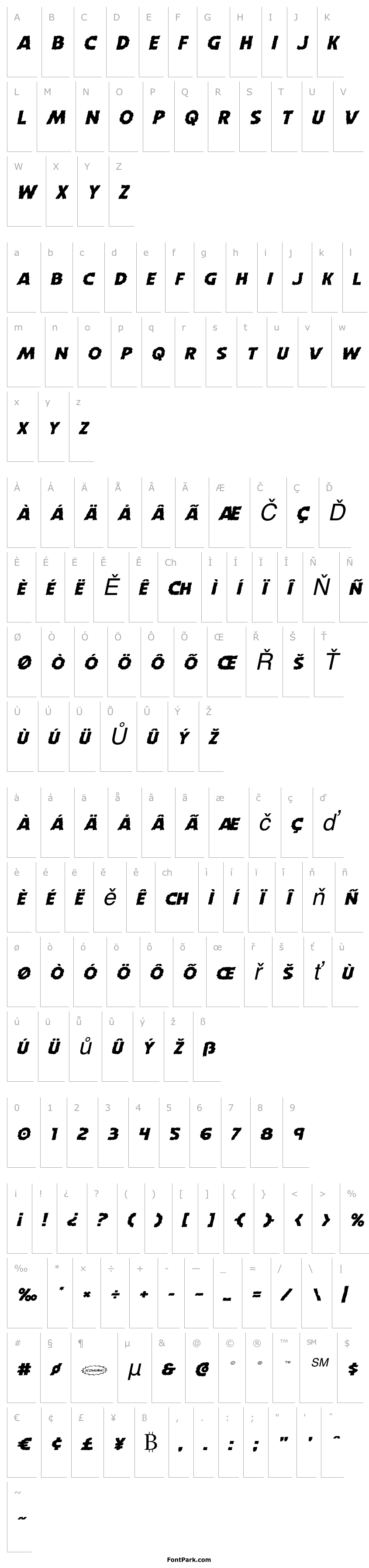 Přehled Horroween Expanded Italic