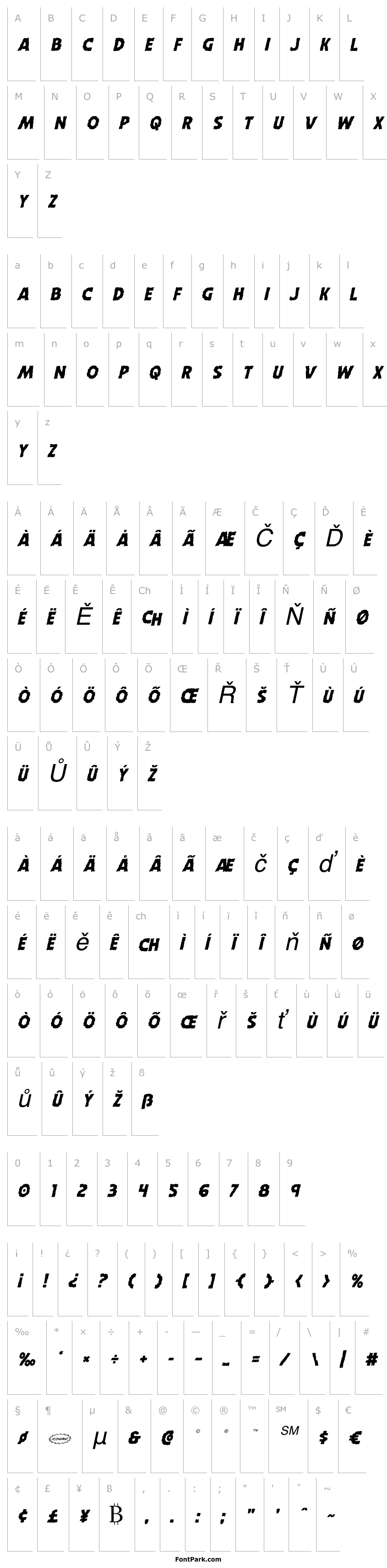 Overview Horroween Staggered Italic