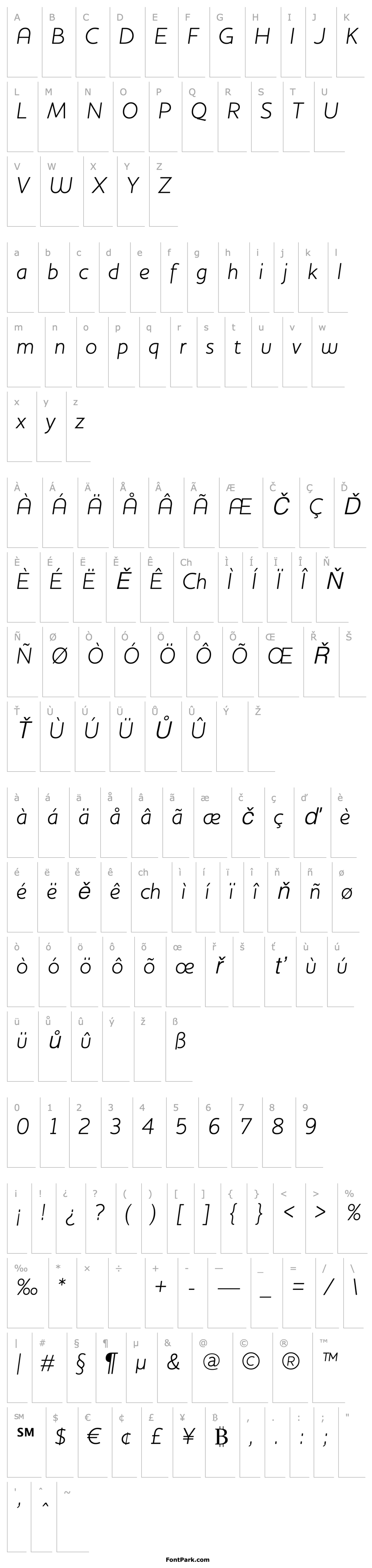 Overview HouschkaLightItalic