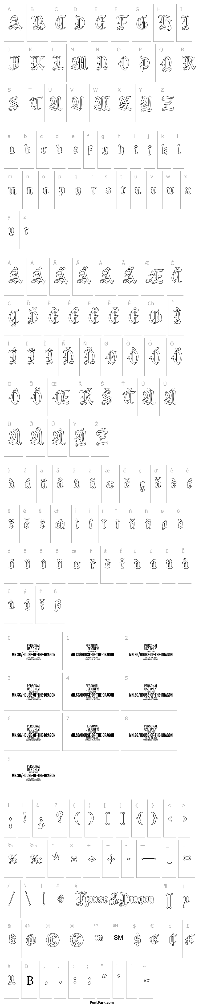 Overview House of the Dragon PERSONAL Outline