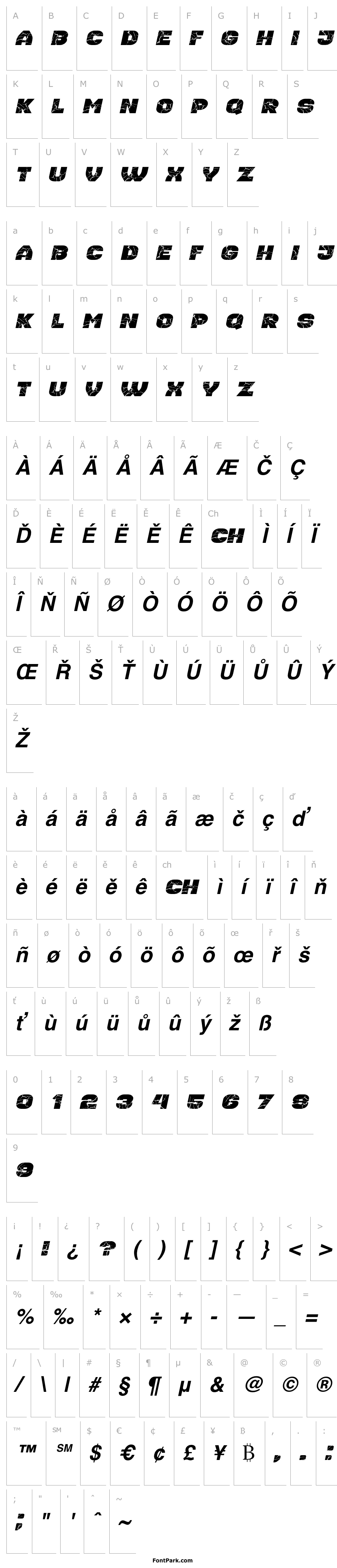 Overview Housebreak Ext Grunged Italic