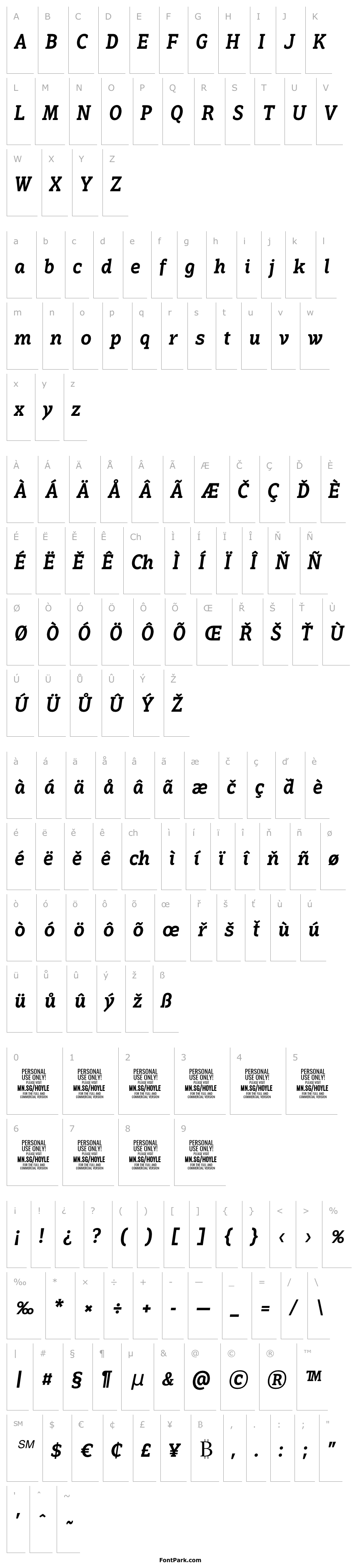 Overview Hoyle PERSONAL USE ONLY Medium Italic