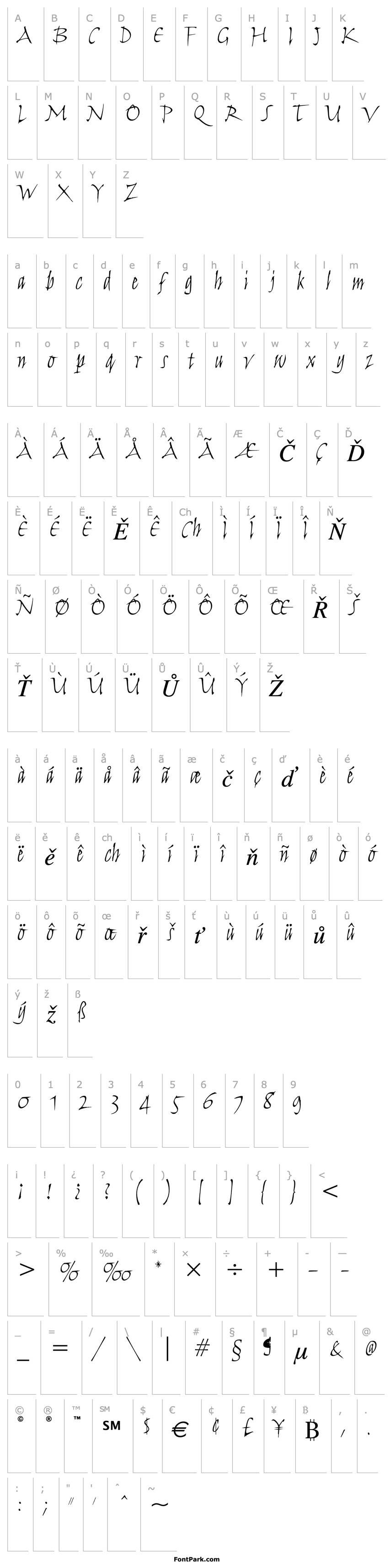 Overview Humana Script ITC Light