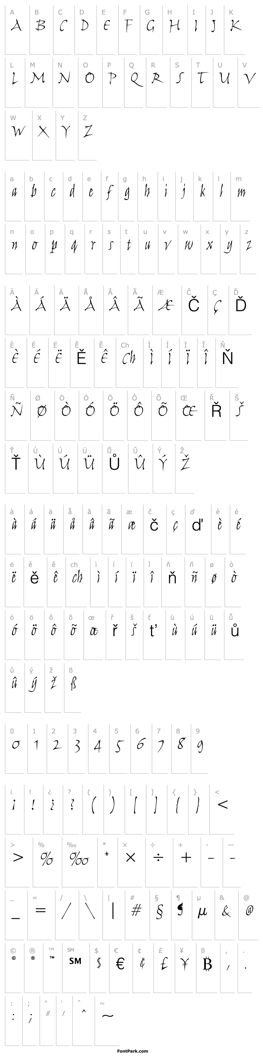 Overview Humana Script ITC TT Light