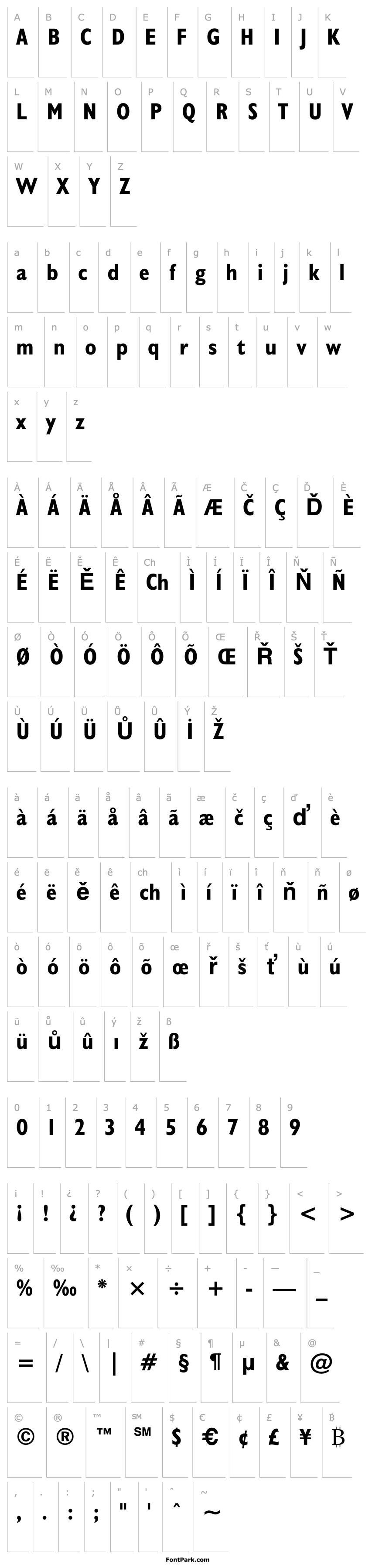 Overview Humanist 521 Bold Condensed BT