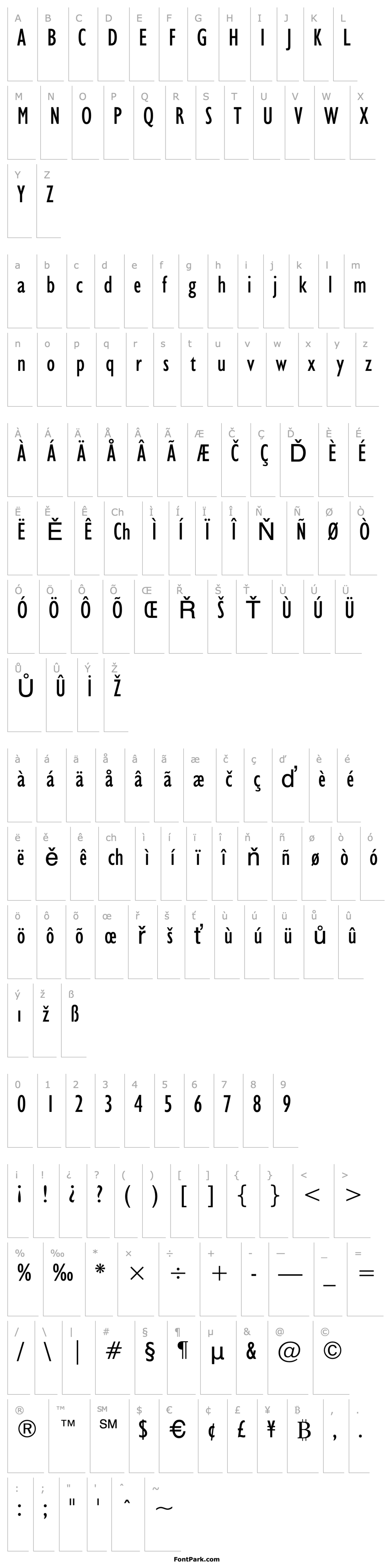 Overview Humanist 521 Condensed BT