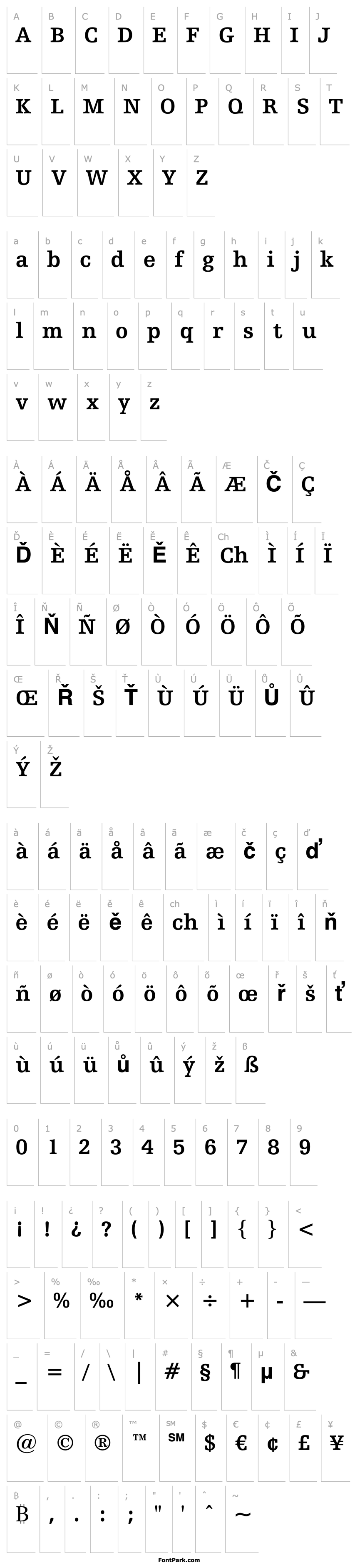 Overview HumanistSlabserif712BT-Bold