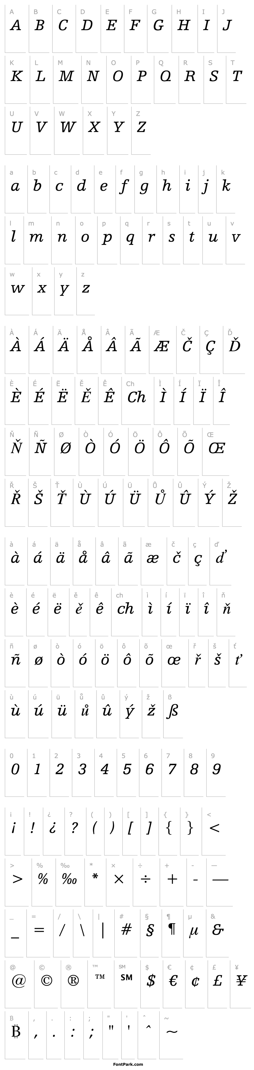 Overview HumstSlab712 BT Italic