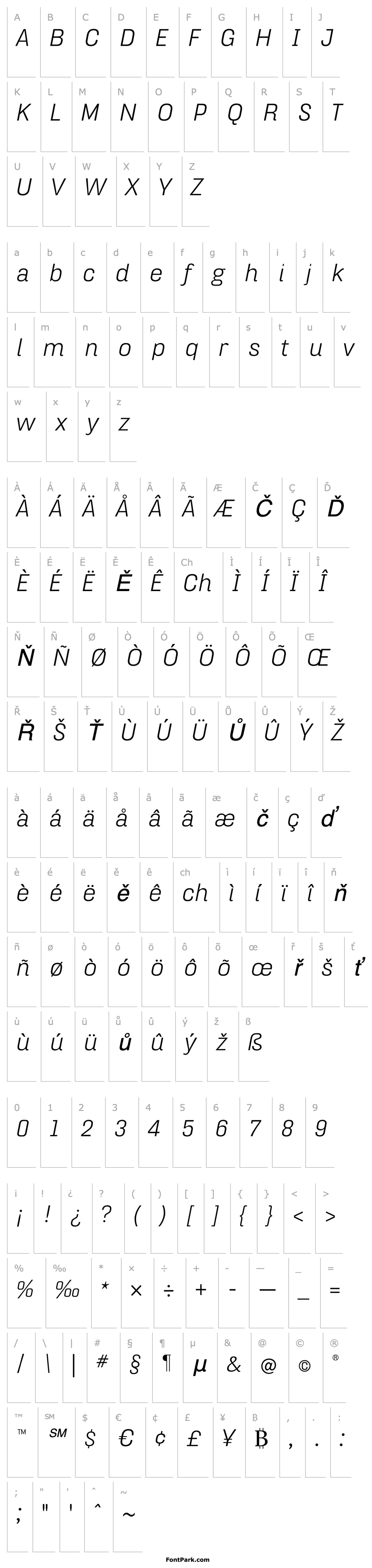 Overview HydraText-LightItalic