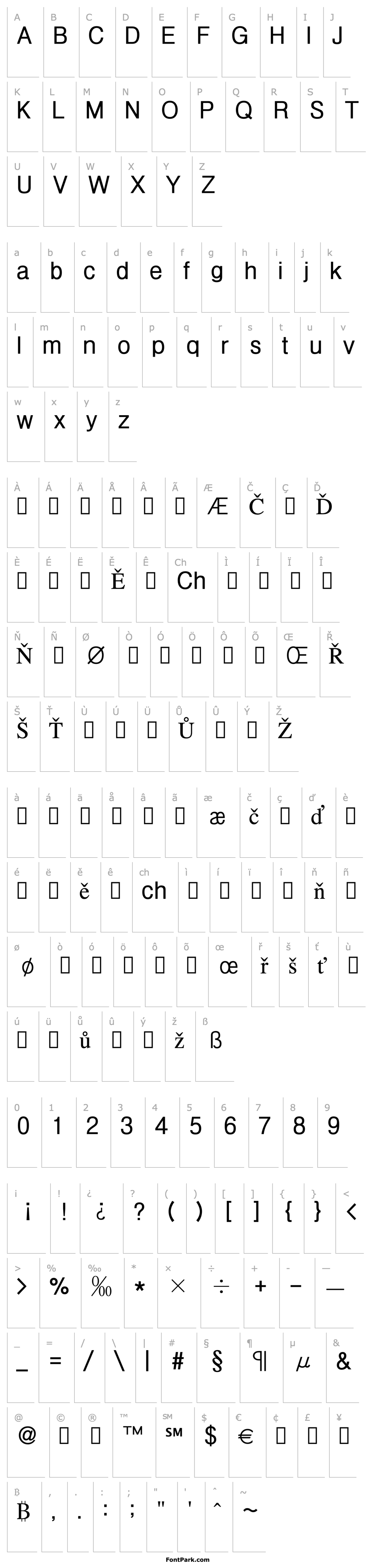 Overview HYGothic-Bold