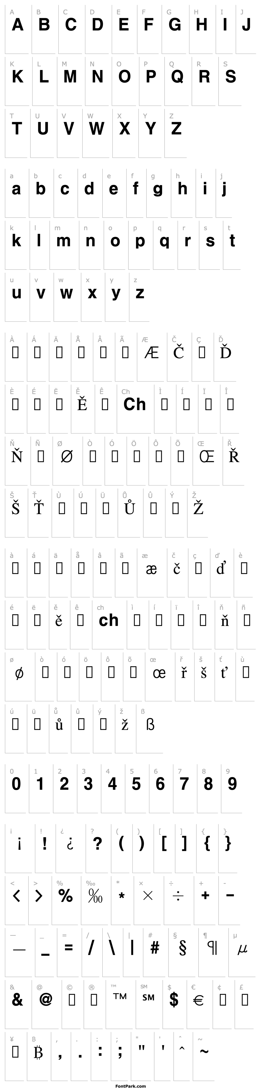 Overview HYGothic-Extra